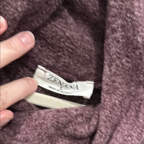 Women's Cowl Neck Sweater - washed maroon - Picture 2 of 3